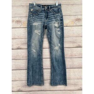 Salvage Supply Co Buckle Havoc Slim Boot Jeans Men's 29x30 Blue Medium Wash
